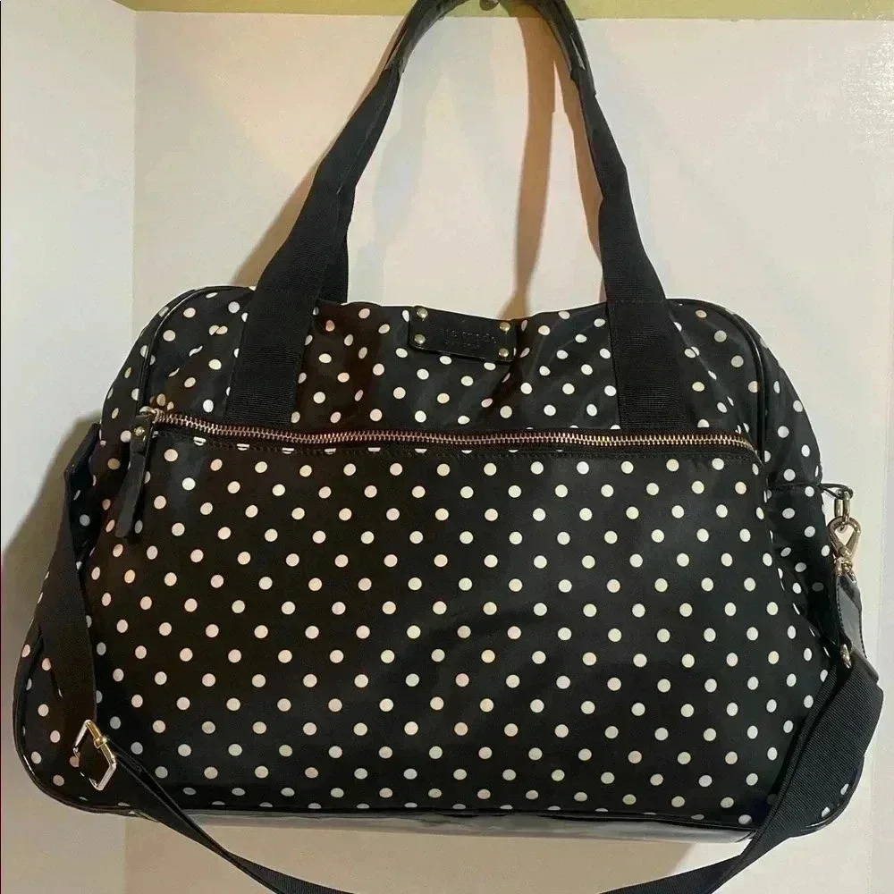 Kate spade polkadot nylon satchel handbag